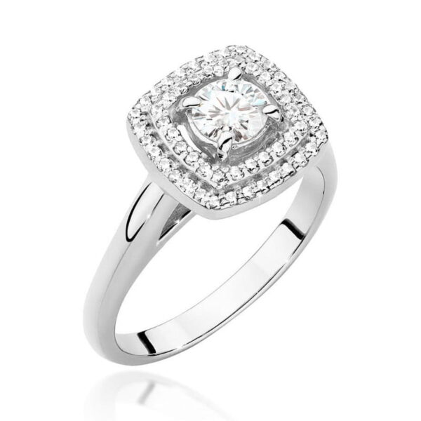 Pierścionek Diament 0,40ct białe złoto