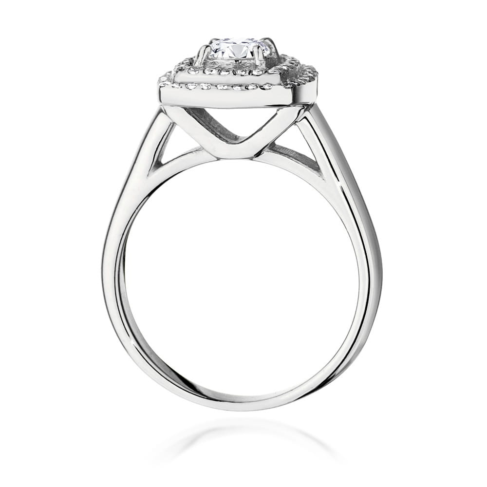 Pierścionek Diament 0,40ct białe złoto - obrazek 3
