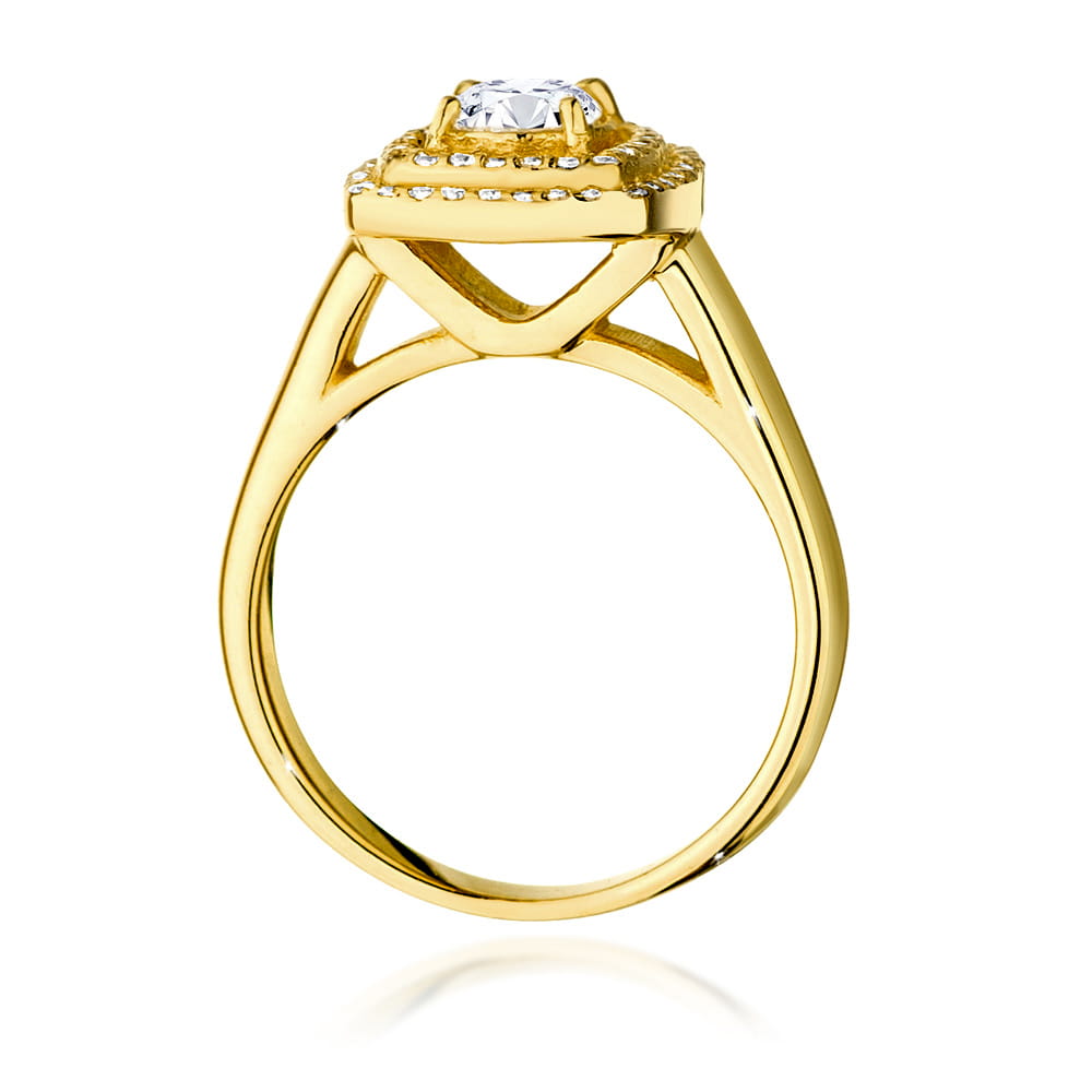 Pierścionek Diament 0,50ct żółte złoto - obrazek 3