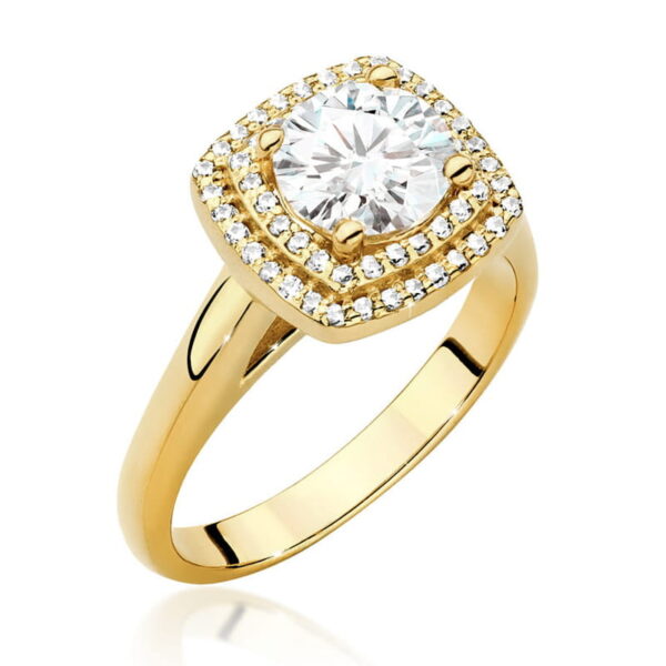 Pierścionek Diament 1,00ct żółte złoto