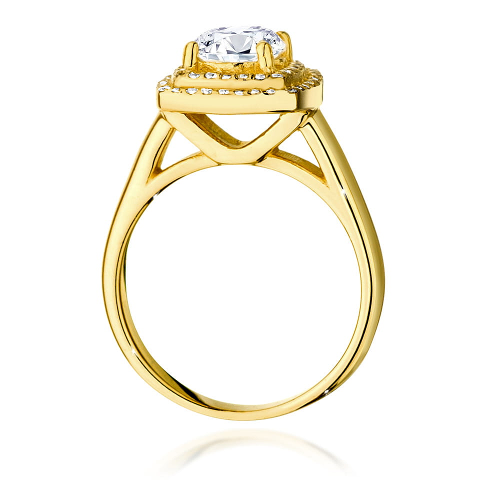 Pierścionek Diament 1,00ct żółte złoto - obrazek 3