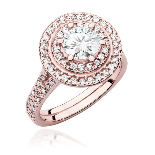 Pierścionek Diament 0,70ct różowe złoto
