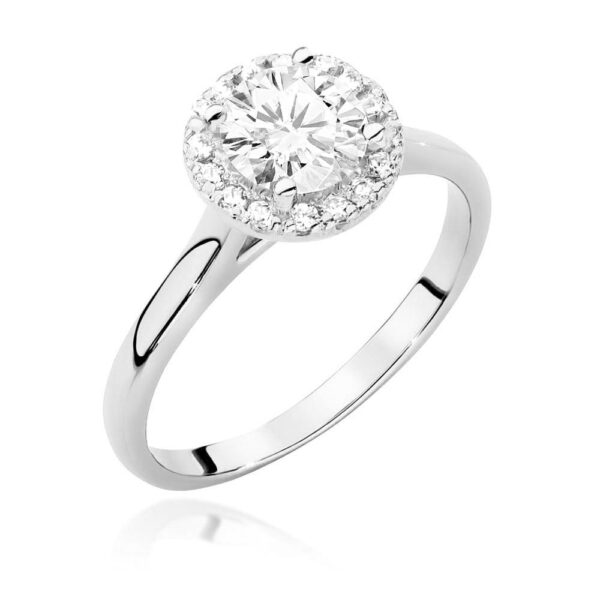 Pierścionek Diament Laboratoryjny 0,70ct białe złoto