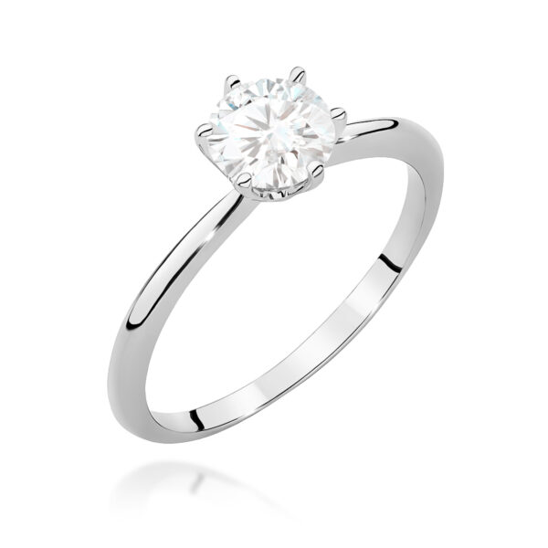 Pierścionek Diament 1,00ct białe złoto 375