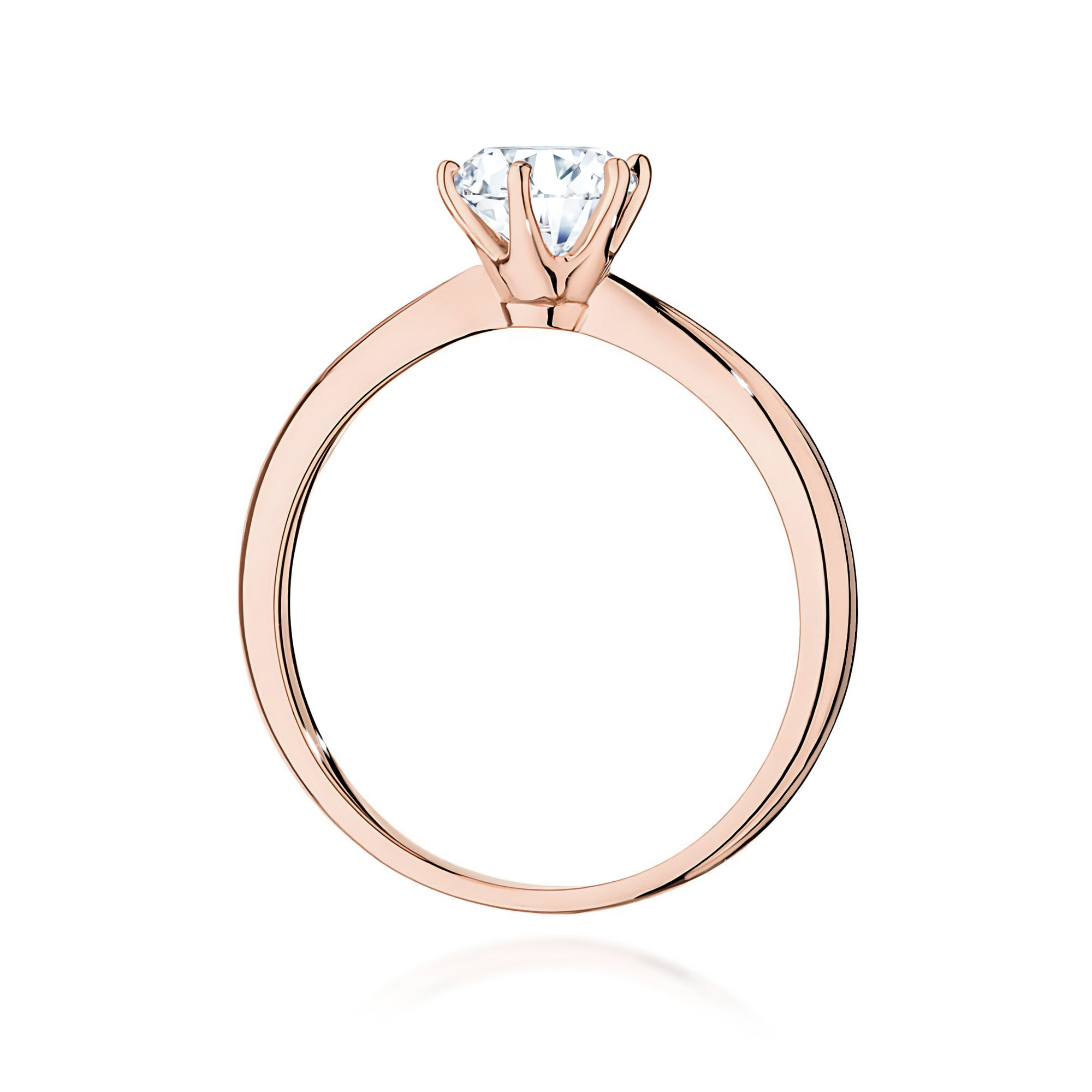 Pierścionek Diament 0,70ct różowe złoto - obrazek 3
