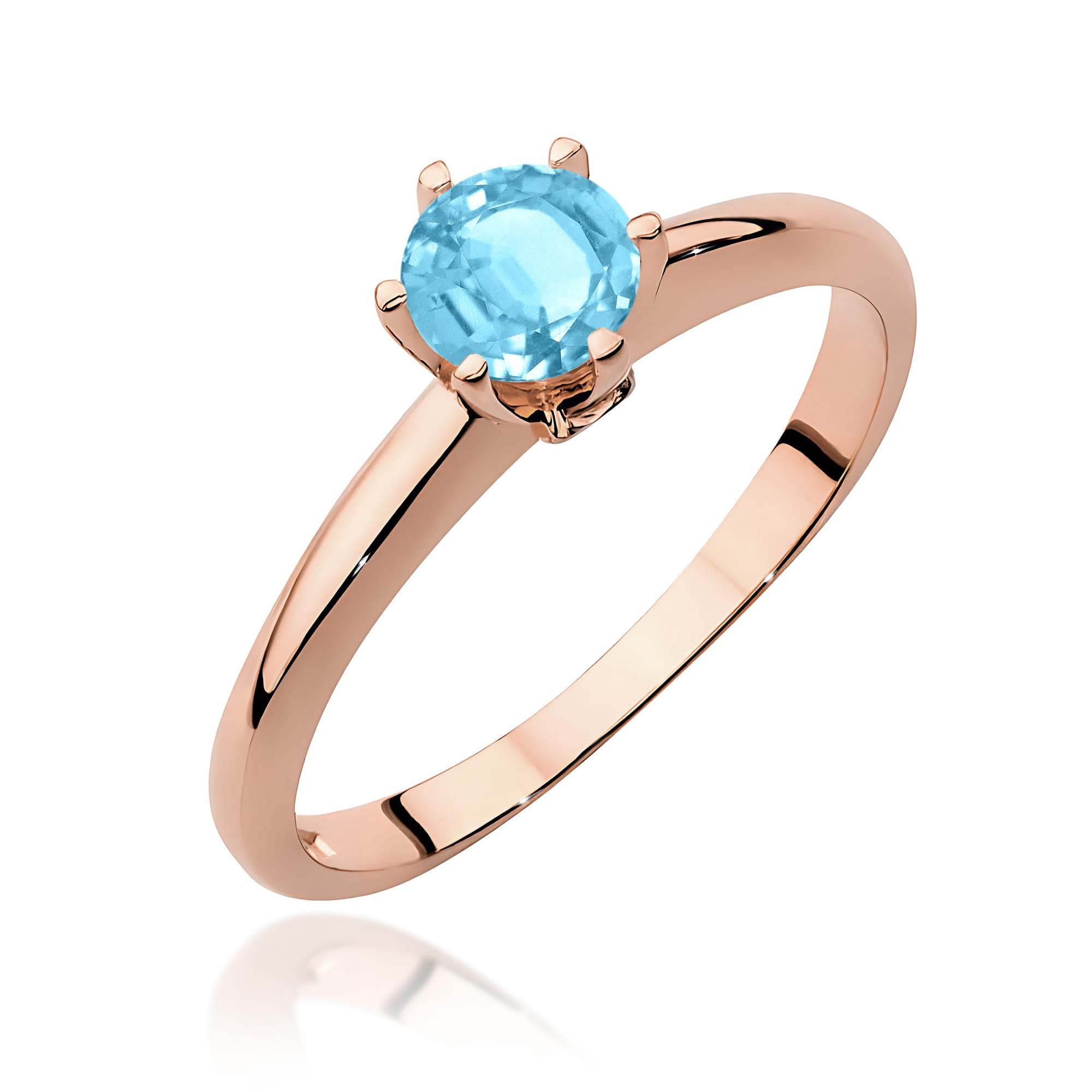 Pierścionek Topaz Swiss 0,50ct różowe złoto