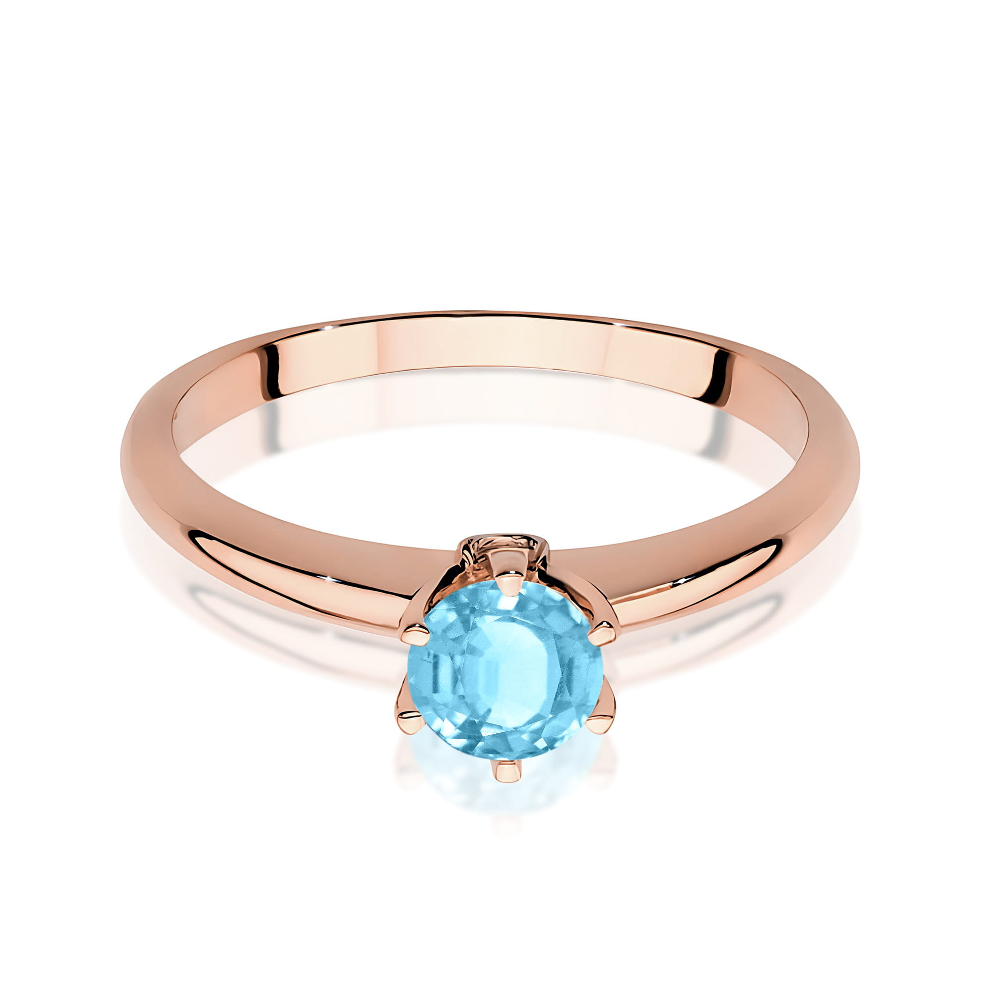 Pierścionek Topaz Swiss 0,50ct różowe złoto - obrazek 2