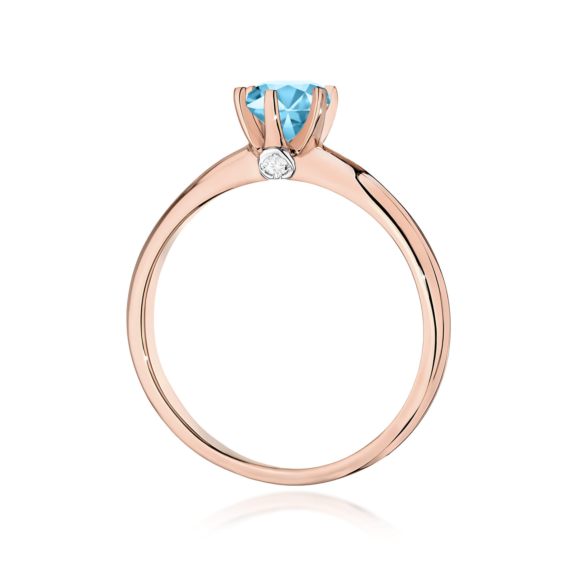 Pierścionek Topaz Swiss 0,50ct różowe złoto - obrazek 3