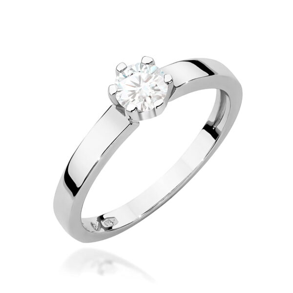 Pierścionek Diament 0,25ct białe złoto
