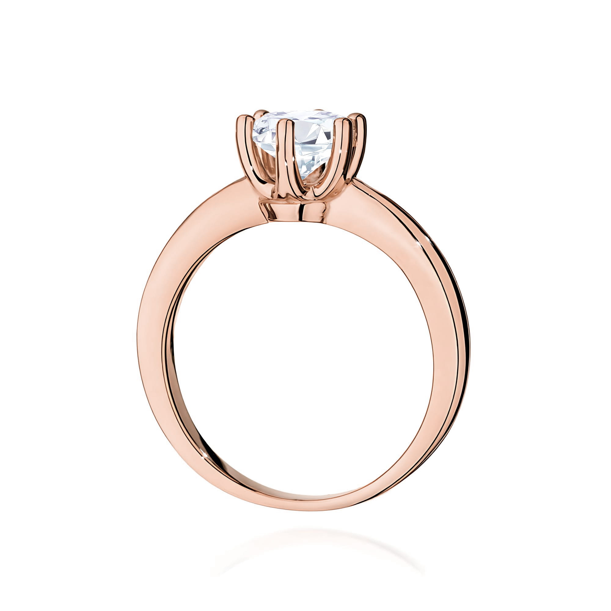 Pierścionek Diament 0,70ct różowe złoto - obrazek 3
