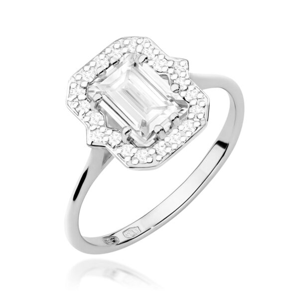 Pierścionek Diament Laboratoryjny 1.00ct białe złoto
