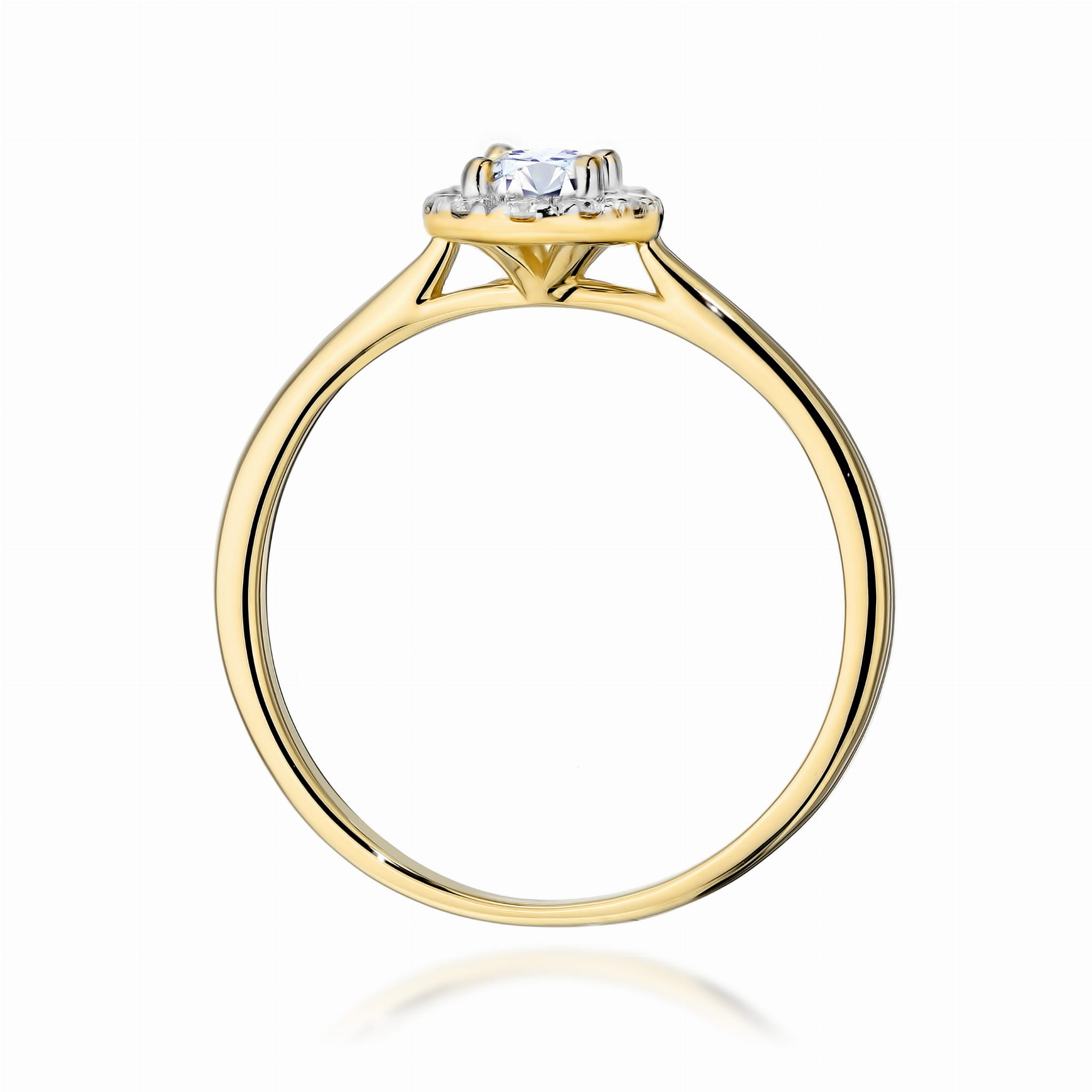 Pierścionek 0,30ct żółte złoto 375 - obrazek 3