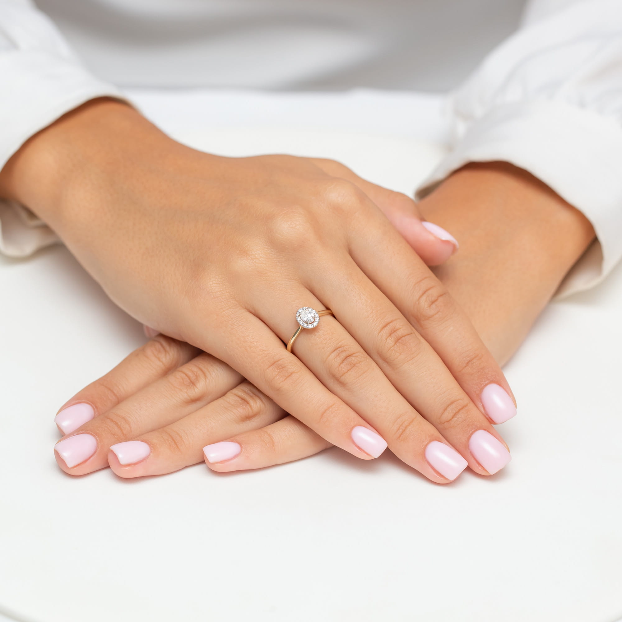 Pierścionek 0,30ct żółte złoto 375 - obrazek 4
