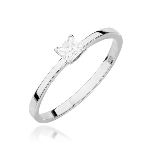 Pierścionek Diament Laboratoryjny 0,15ct białe złoto