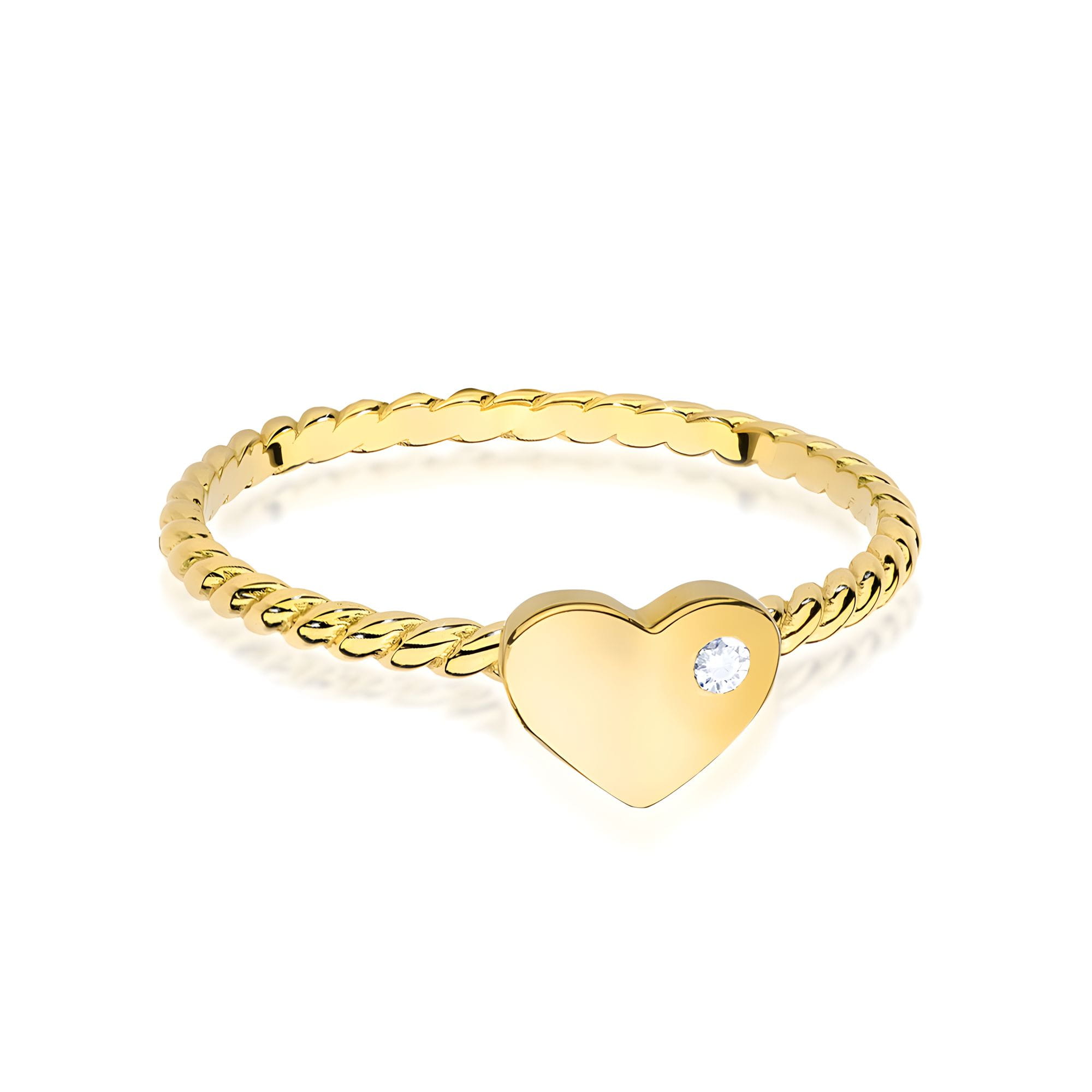 Pierścionek Diament 0,03ct żółte złoto - obrazek 2