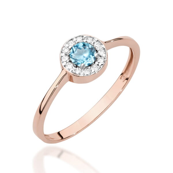 Pierścionek Topaz Swiss 0,25ct różowe złoto