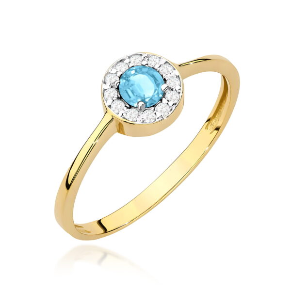 Pierścionek Topaz Swiss 0,25ct żółte złoto