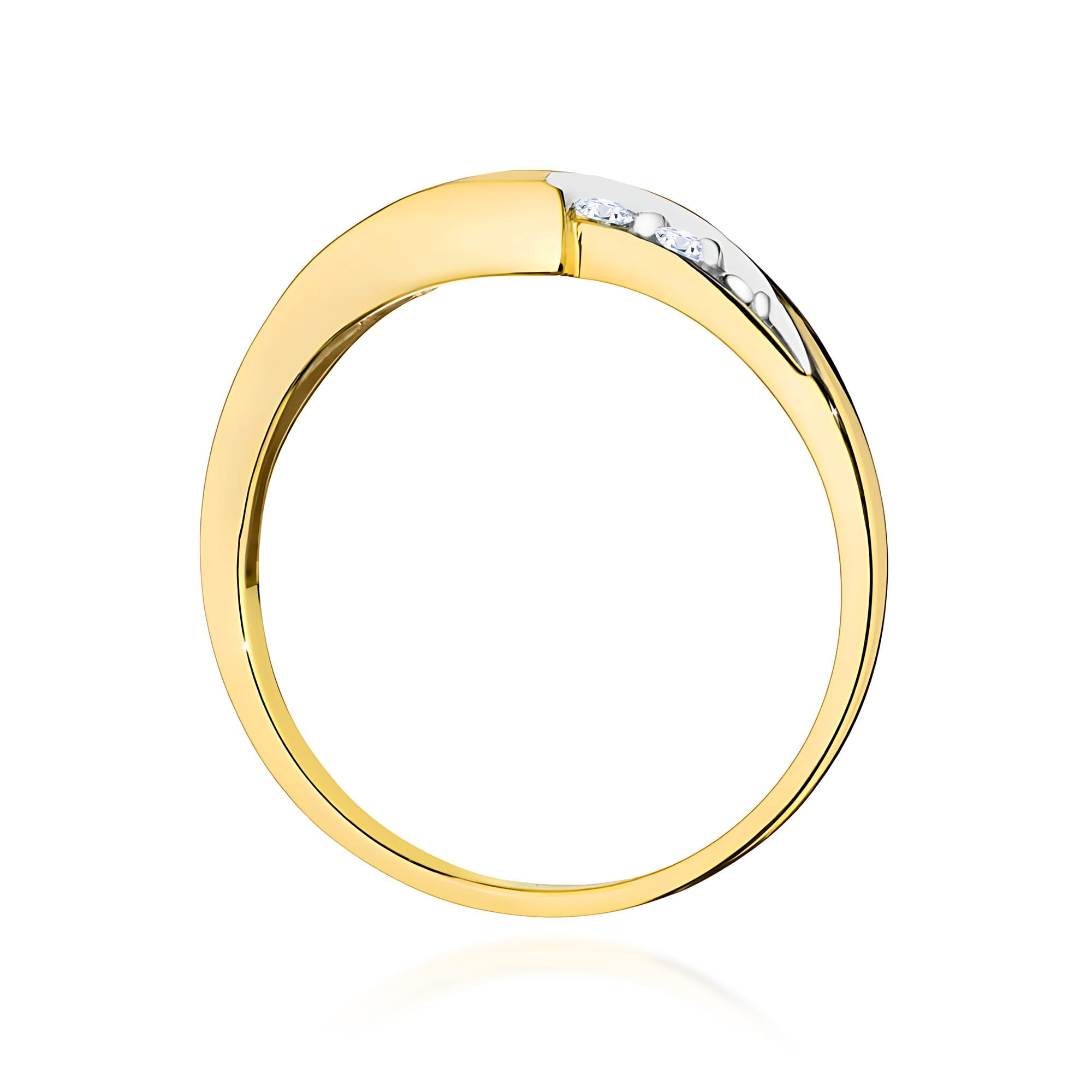 Pierścionek Topaz Swiss 0,25ct żółte złoto - obrazek 3