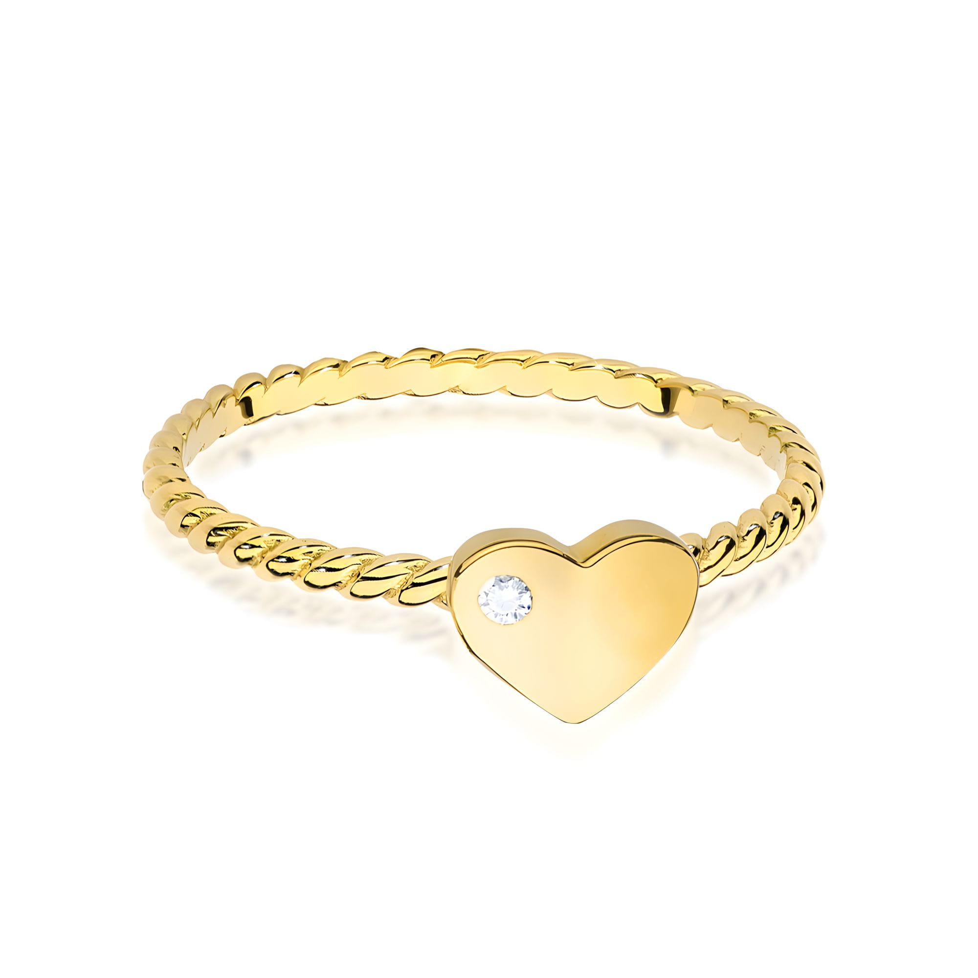 Pierścionek Diament 0,01ct żółte złoto - obrazek 2