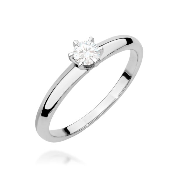 Pierścionek Diament 0,25ct białe złoto
