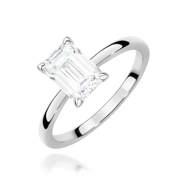 Pierścionek Diament Laboratoryjny 1,00ct białe złoto 375