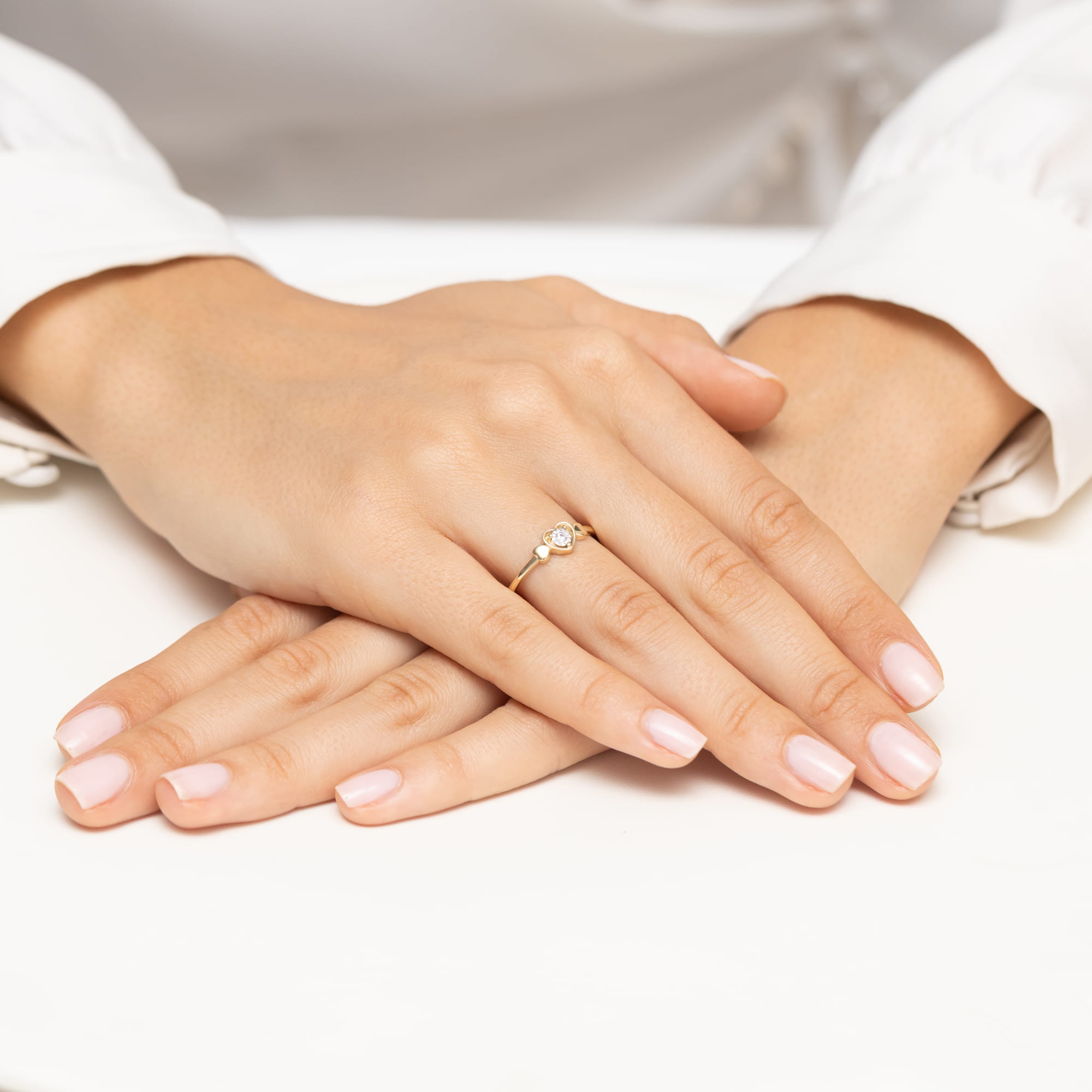 Pierścionek Diament 0,03ct żółte złoto 375 - obrazek 4
