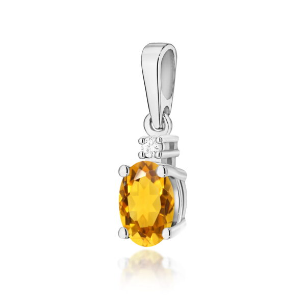 Zawieszka Cytryn 0,60ct białe złoto