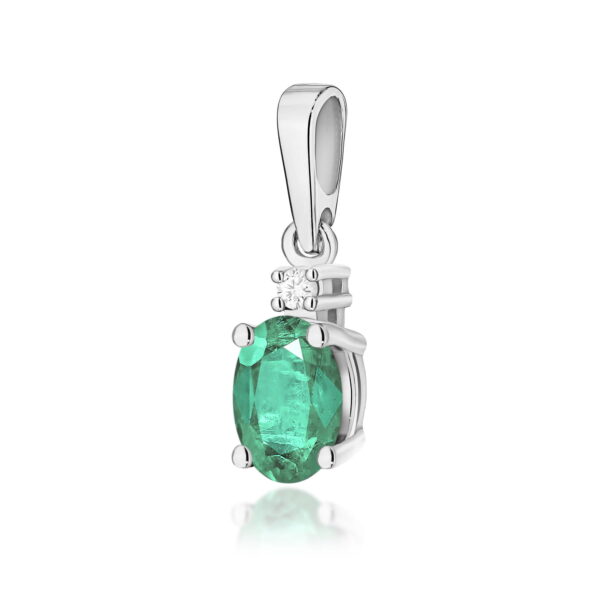 Zawieszka Szmaragd 0,40ct białe złoto
