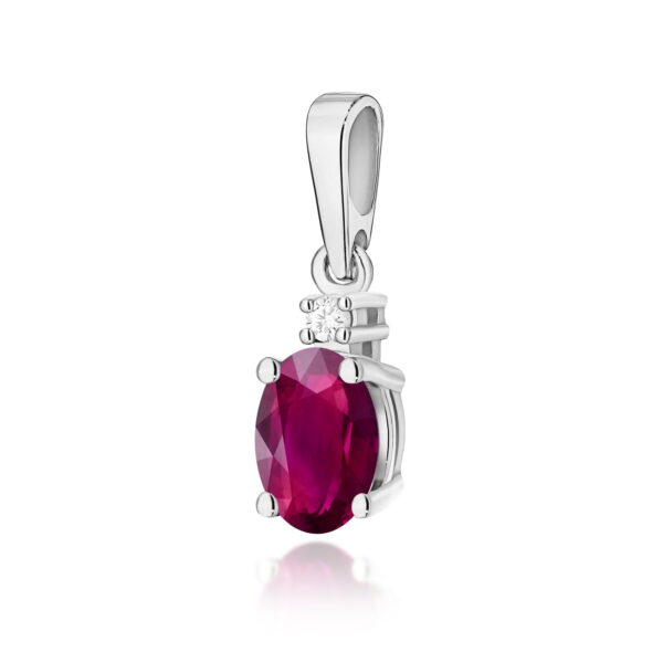 Zawieszka Rodolit 0,50ct białe złoto