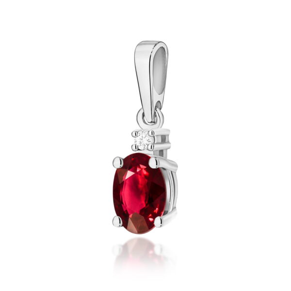 Zawieszka Rubin 0,60ct białe złoto