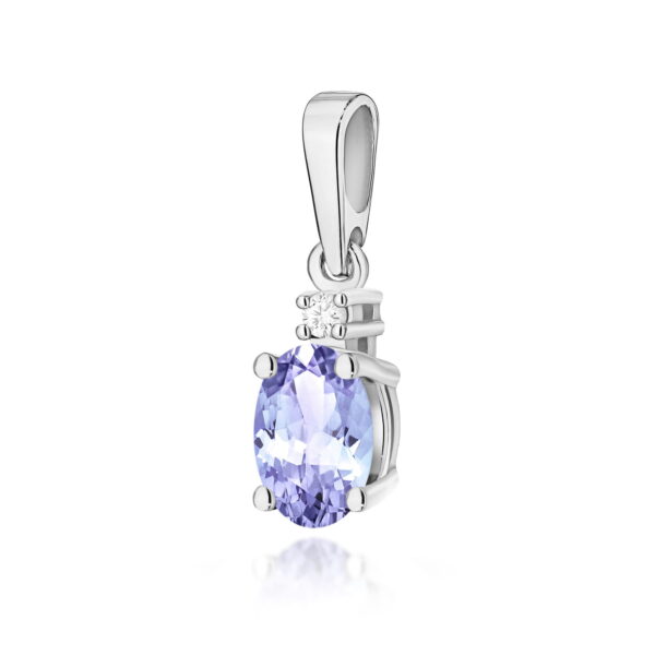 Zawieszka Tanzanit 0,40ct białe złoto