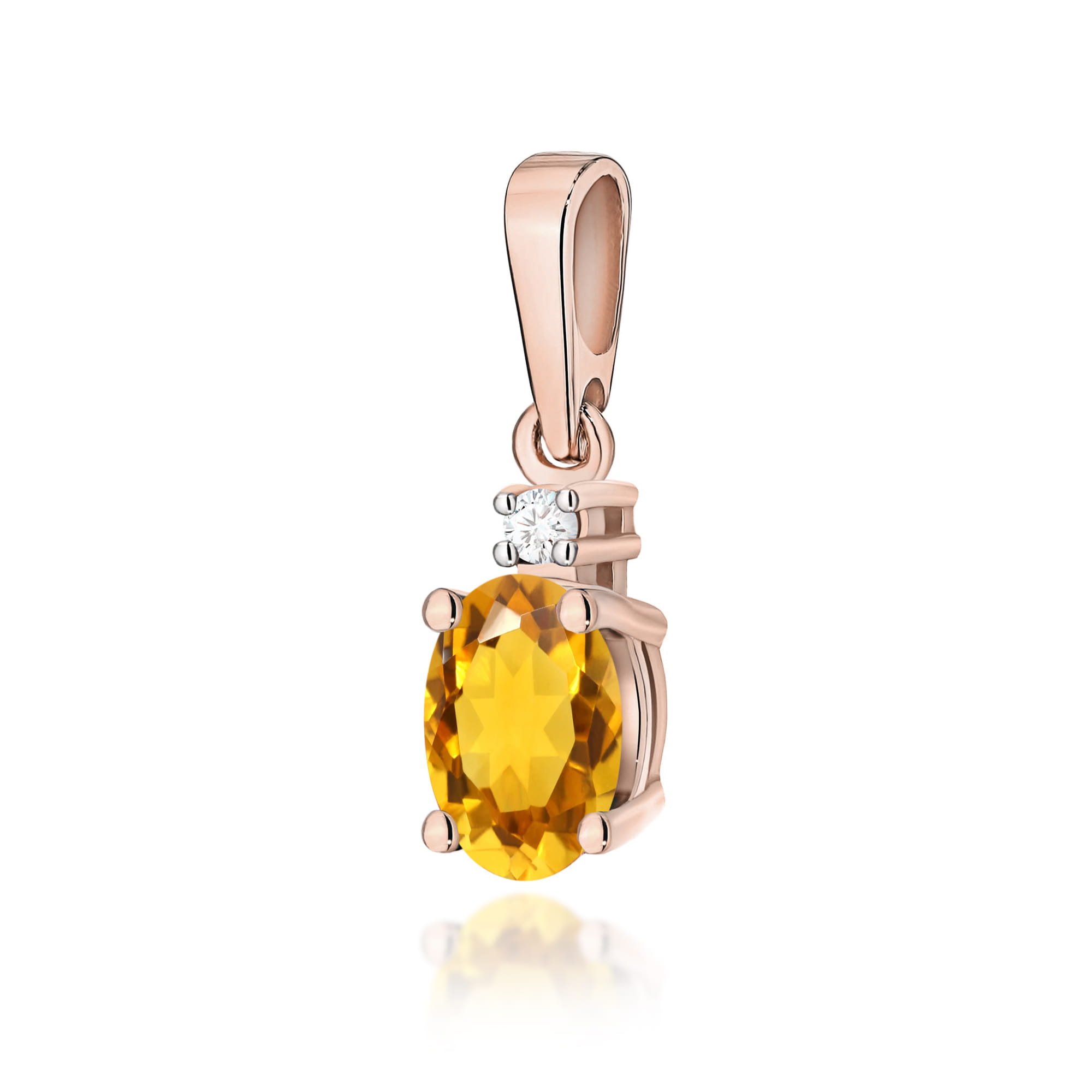 Zawieszka Cytryn 0,60ct różowe złoto