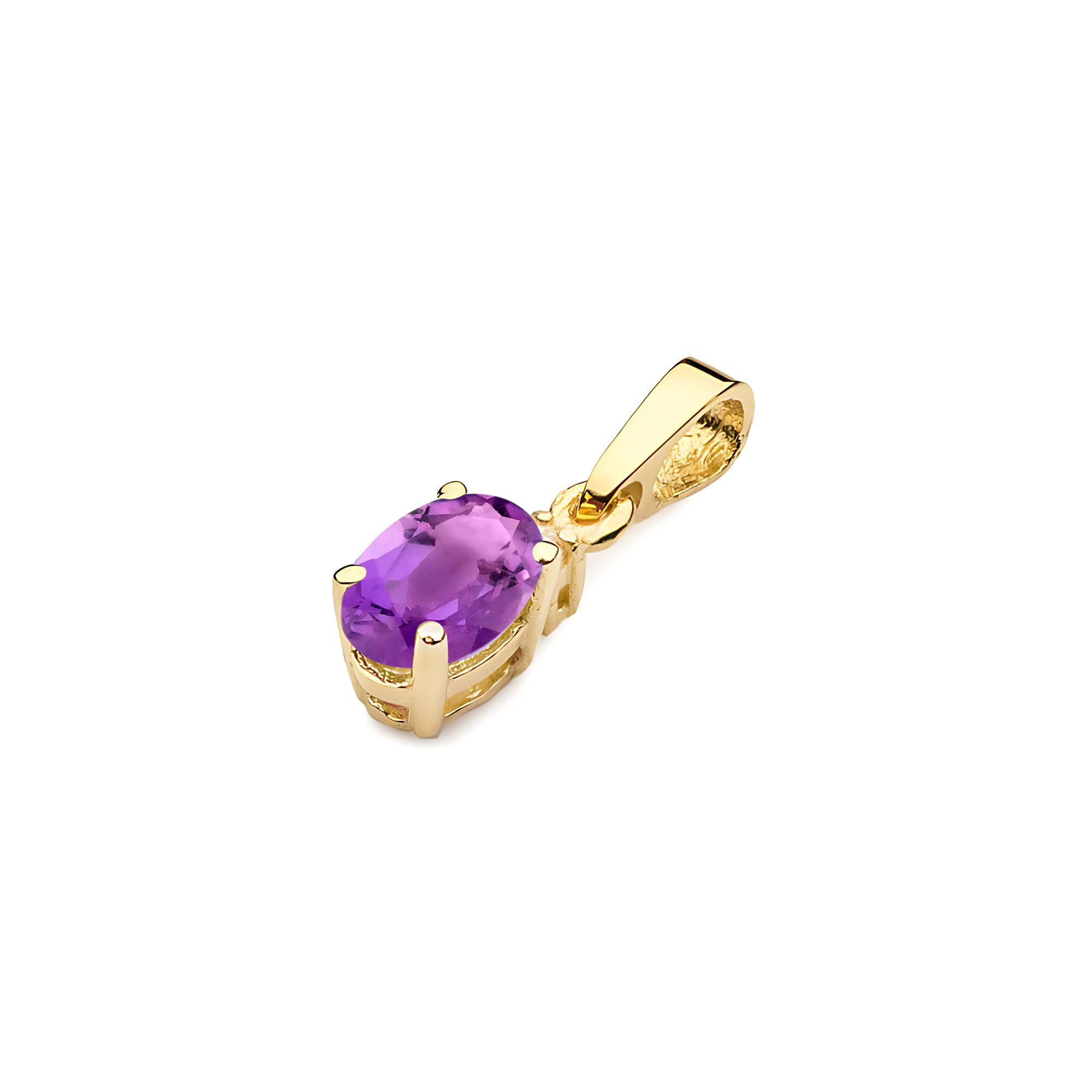 Zawieszka Ametyst 0,40ct żółte złoto - obrazek 2