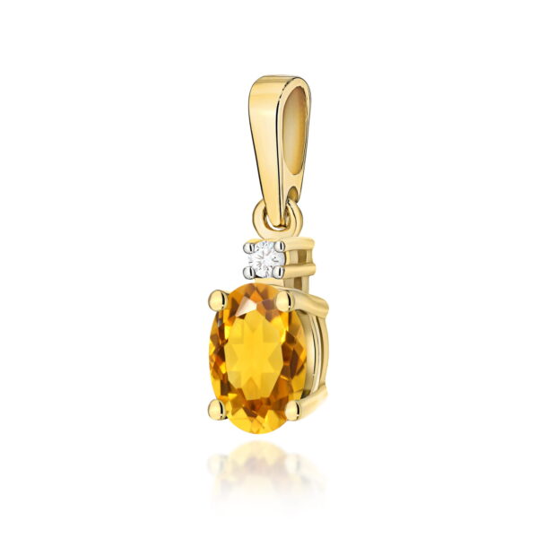 Zawieszka Cytryn 0,60ct żółte złoto