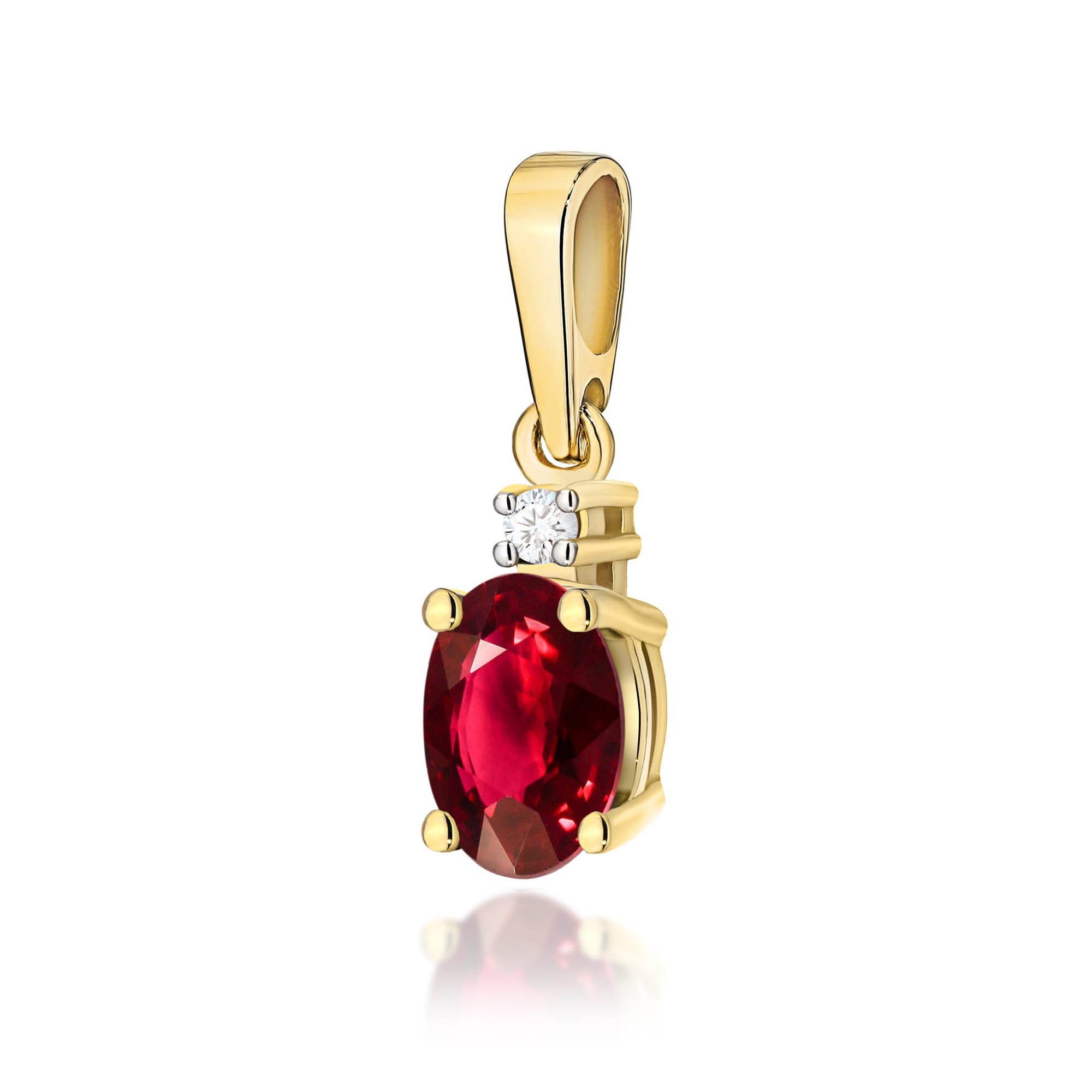 Zawieszka Rubin 0,60ct żółte złoto