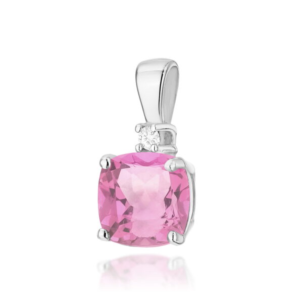 Zawieszka Różowy Topaz 1,10ct białe złoto