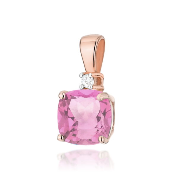 Zawieszka Różowy Topaz 1,10ct różowe złoto