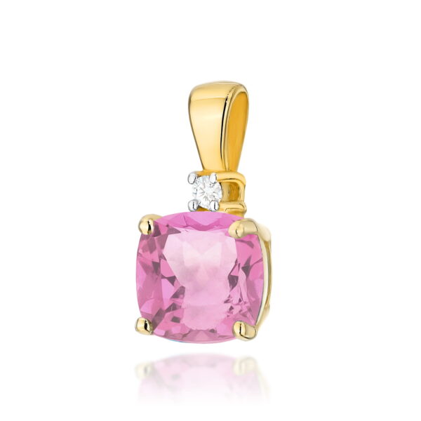 Zawieszka Różowy Topaz 1,10ct żółte złoto