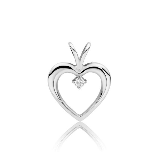 Zawieszka Diament 0,04ct białe złoto