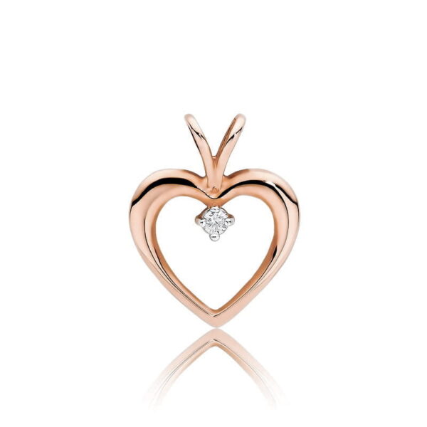 Zawieszka Diament 0,04ct różowe złoto