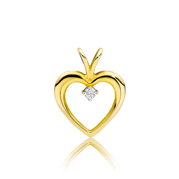 Zawieszka Diament 0,04ct żółte złoto