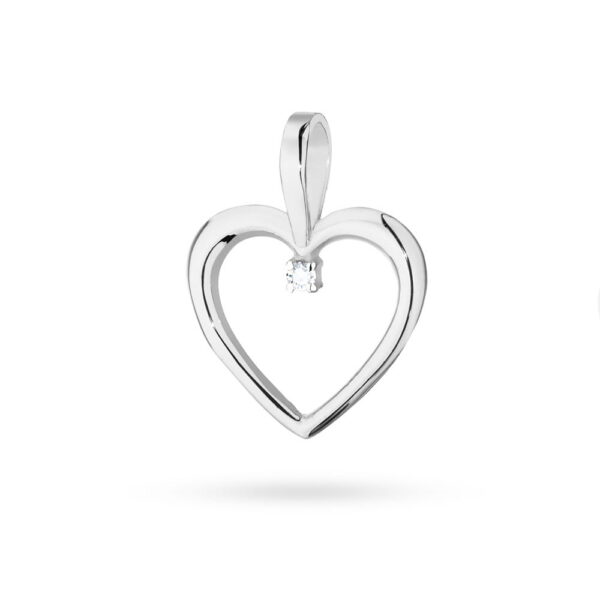 Zawieszka Diament 0,005ct białe złoto