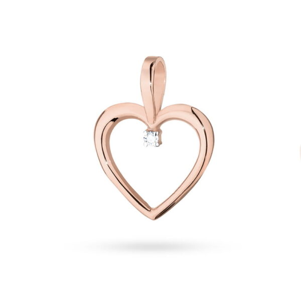 Zawieszka Diament 0,005ct różowe złoto