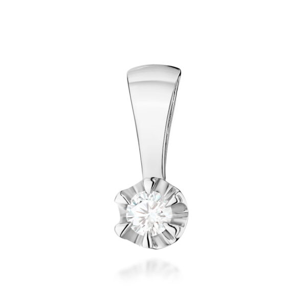 Zawieszka Diament Laboratoryjny 0,10ct białe złoto