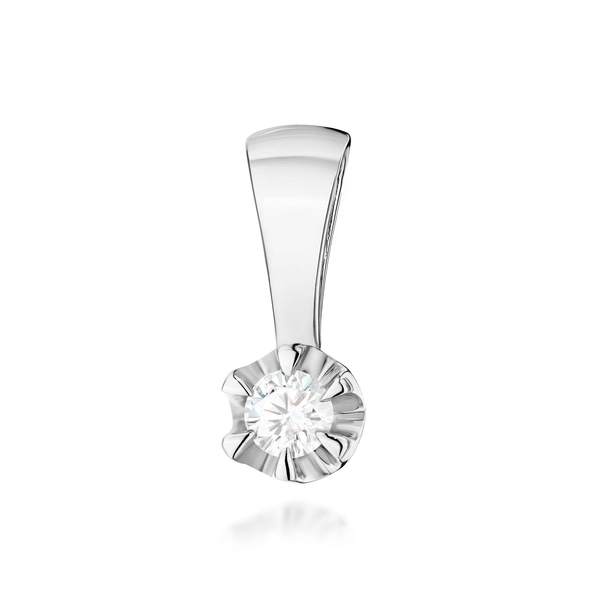 Zawieszka Diament Laboratoryjny 0,10ct białe złoto