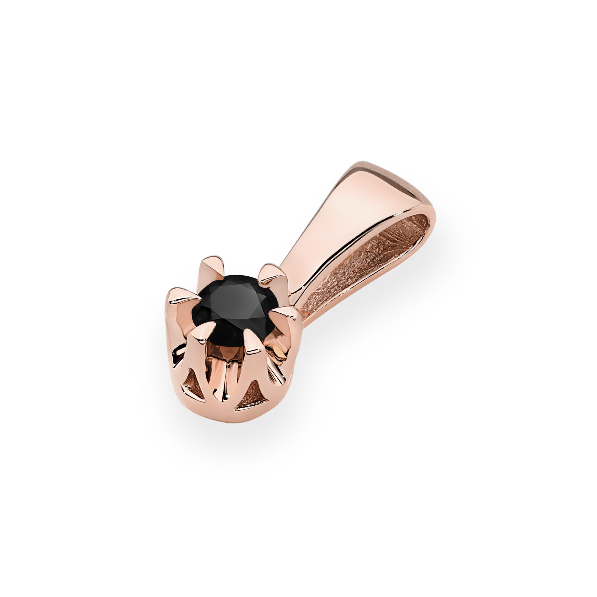 Zawieszka Czarny Diament 0,12ct różowe złoto - obrazek 2