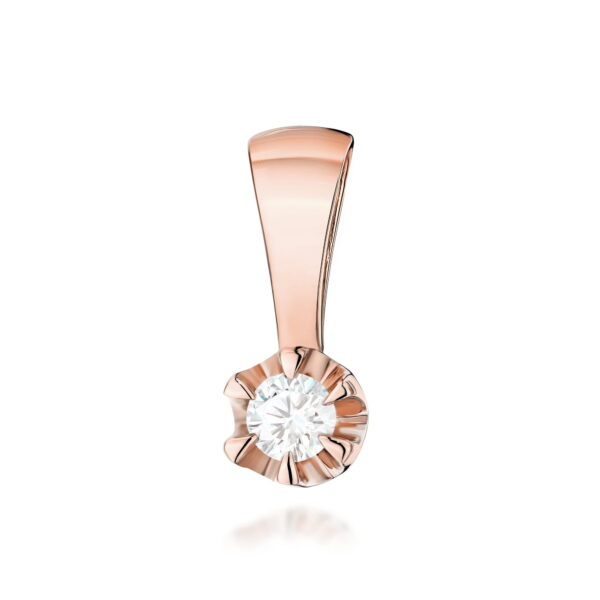 Zawieszka Diament Laboratoryjny 0,10ct różowe złoto