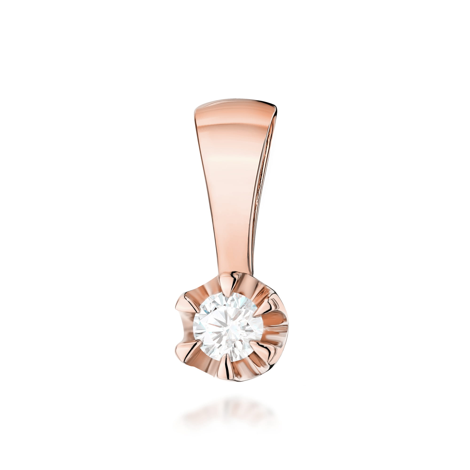 Zawieszka Diament Laboratoryjny 0,10ct różowe złoto