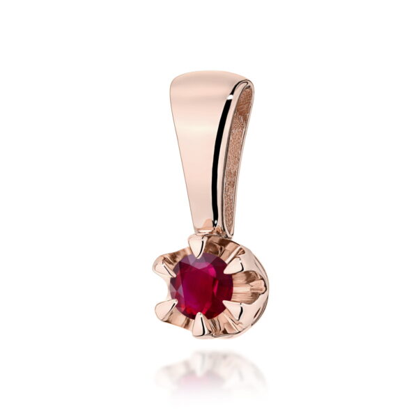 Zawieszka Rubin 0,15ct różowe złoto