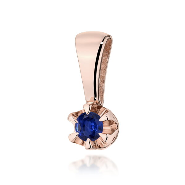 Zawieszka Szafir 0,15ct różowe złoto